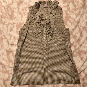 J. Crew Tank Top with ruffle color Size 2